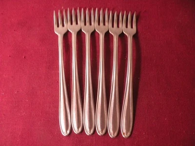 Set Of 6 Oneida THOR PARADE Stainless Steel Glossy Cocktail Forks 5-3/4" - Image 1 of 4