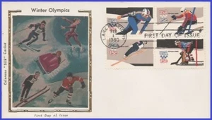 USA5 #1795-98 U/A COLORANO SILK FDC BL4 Winter Olympics - Bild 1 von 1