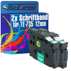 2x Schriftband für Brother TZe-735 P-Touch 1000 1000 BTS 1000 F 1005 BTS 1005 F - Bild 1 von 2