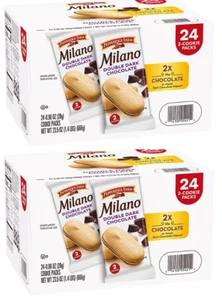 Paquete de 2 galletas dobles de chocolate negro Milano, 0,98 oz., 24 paquetes (48 pk. total) - Imagen 1 de 2