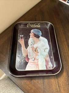 Vintage Coca-Cola Metal Serving Tray Flapper Girl 1925 Advertisement 1973 USA - Picture 1 of 6