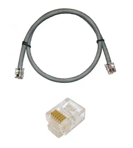 21.st-CAVO TELEFONO MODEM RJ12 CAT 6A 6P6C DRITTO O INCROCIATO-SCHERMATO-2 POLI - Photo 1/1