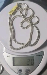Halskette Sterlingsilber 23 Zoll Serpentin 20 Gramm - Bild 1 von 4