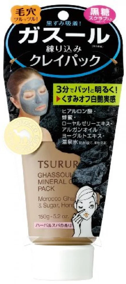 TSURURI darkening moisture adsorption Ghassoul clay Facial Mask pack 150g Japan - Image 1 of 1