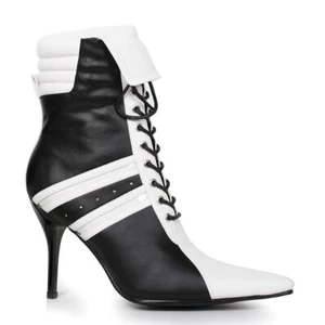 Negro Blanco Árbitro Ref Fútbol Boxer NASCAR Coche de Carreras Disfraz Botas Tenis - Imagen 1 de 2