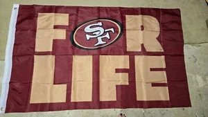 San Francisco 49ers 3'x5' Flag Banner Man Cave For Life - Picture 1 of 1