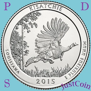 2015 PDS SET KISATCHIE NATIONAL FOREST (LA) THREE QUARTERS SET UNCIRCULATED - Bild 1 von 4