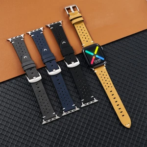 For Apple Watch Band Leather Strap Watch Series 10 9 8 7 Ultra2 40/42/44/45/49mm - Picture 1 of 14