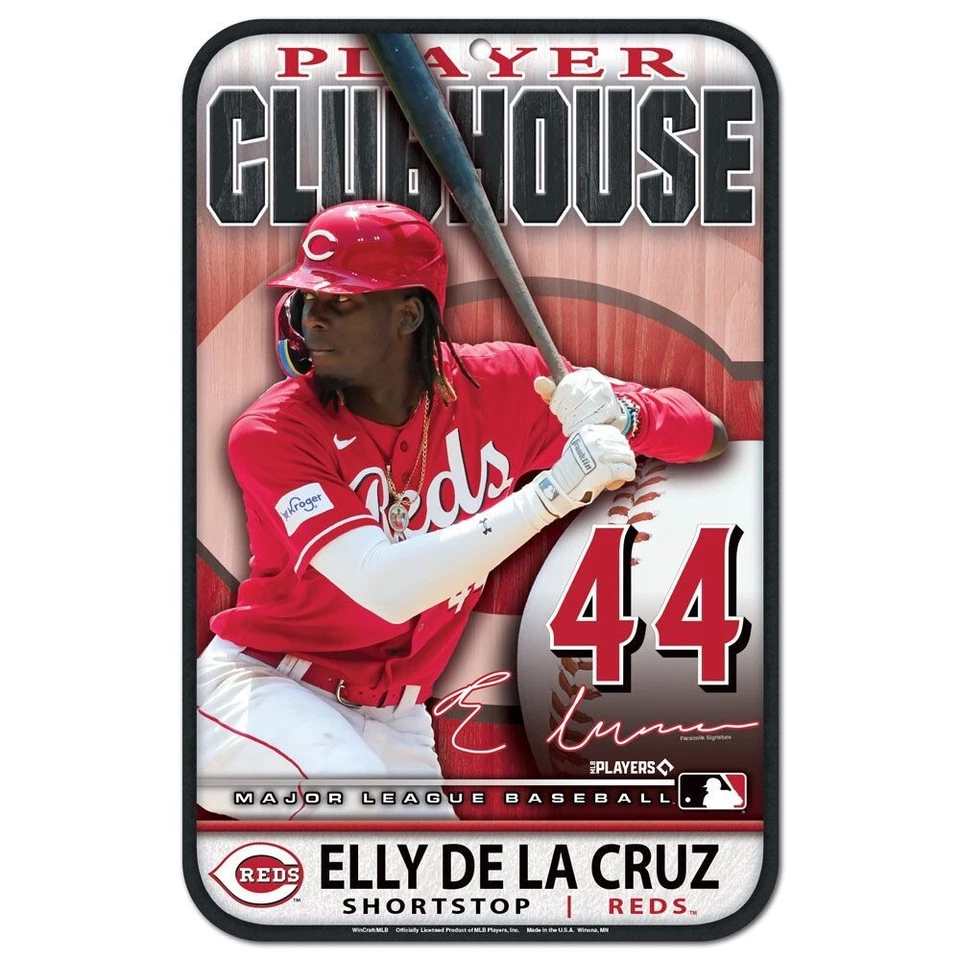 ELLY DE LA CRUZ ~ Cincinnati Reds 11x17 Wall Display Clubhouse Locker Room Sign - Image 1 of 1