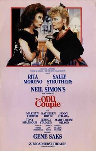ODD COUPLE, THE (1985) Poster for LA tryout of Broadway revival - Picture 1 of 1