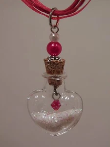 Valentines love heart, Glass heart vial, Valentines , heart vial, love heart. - Picture 1 of 7
