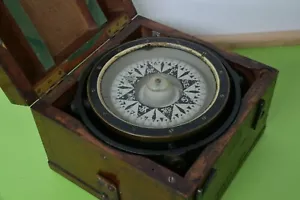 Military British Navy Dent's London Improved Liquid Azimuth Compass - Picture 1 of 24