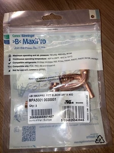 Conex MaxiPro 3/8" 90D Straßenbogen Kupfer Presse (3er Beutel) Kühlung HVAC - Bild 1 von 4