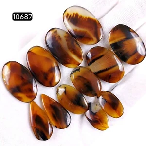 Lote de 6 pares de piedras preciosas cabujón ágata natural Montana de 185 quilates 30x20 20x12 mm #R-10687 - Imagen 1 de 4