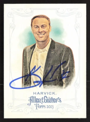 KEVIN HARVICK SIGNED AUTOGRAPH CARD 2013 TOPPS ALLEN GINTER #35 NASCAR - Image 1 of 2