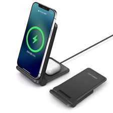 2in1 Qi Wireless Charger Stand Dock for Apple Airpods iPhone Samsung Galaxy Buds
