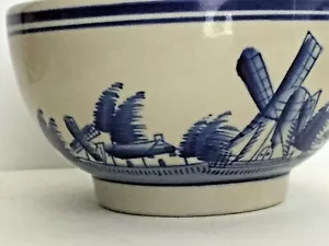 Ciotola Scene Olanda Blu e Bianco Mulino a Vento Navi Decorativo Trinket Piatto 5,5"D - Foto 1 di 7