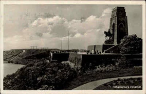 Hohensyburg Syburg bei Dortmund s/w AK 1937 gelaufen Partie am Kaiser Denkmal - Picture 1 of 1