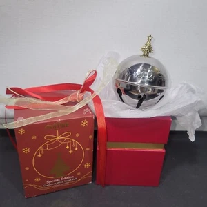 Christmas Silver Plated Sleigh Bell Ornament 2022 52st Special Edition - Picture 1 of 5