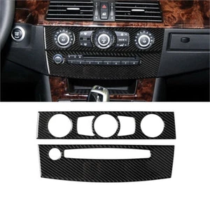 Carbon Fiber Interior Central Console Cover Trim For BMW 5 Series E60 2004-2007 - Picture 1 of 11