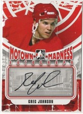 2012 2012-13 ITG Motown Madness Autographs #AGJ Greg Johnson In The Game Auto