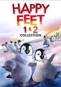 Happy Feet 1 Happy Feet 2 Two DVD 2 Disc Set Penguin Kids Movie - Picture 1 of 1