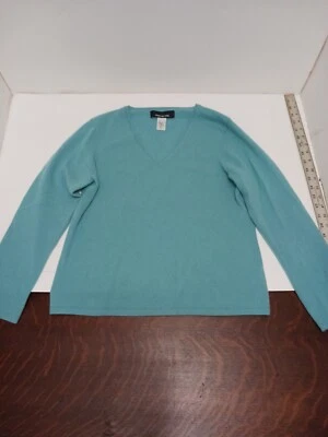 Suéter Jones New York Cashmere azul océano para mujer mediano cuello en V Foto 1 de 4