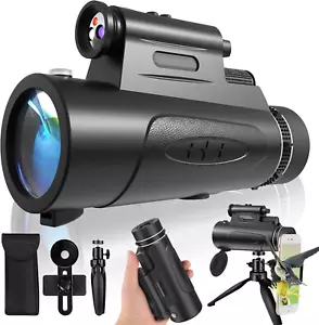 Monocular Telescope with Lights HD Monoculars 80x100 for Adults High Powered Mon - Picture 1 of 6