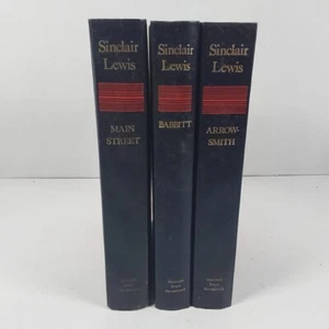 Lot 3 matched Sinclair Lewis hc BABBITT~MAIN STREET~ARROWSMITH God drugs Class - Imagen 1 de 5