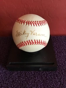 MICKEY VERNON Autograph Baseball ~ MLB Ball ~ SENATORS AUTO** - Picture 1 of 2
