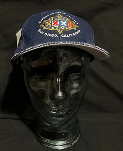 1998 LOGO SAN DIEGO CALIFORNIA NFL SUPER BOWL XXXII BLUE STITCHED CAP - Picture 1 of 12