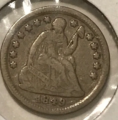 1849-o  seated Liberty half dime VF #2 Cover