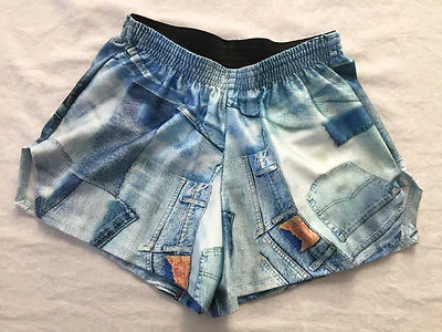 Pantalones Cortos Zara Terez Denim Patchwork Niñas Grandes Talla M ¡NUEVOS CON ETIQUETAS! Foto 1 de 4