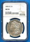 1890 CC NGC AU53 Morgan Silver Dollar $1 US Mint Better 1890-CC AU-53 Looks PL