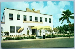 DELRAY BEACH FL HOTEL DEL-SOL VINTAGE POSTKARTE - Bild 1 von 2