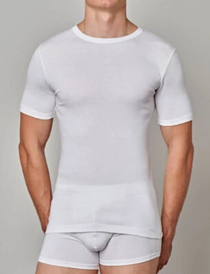 6 T-shirt uomo Gicipi manica corta girocollo in cotone pettinato art Georges MMU - Immagine 1 di 3