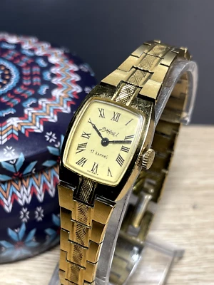 Reloj Vintage Soviético Damas Vympel Vitebsk Tono Dorado 17 Joyas URSS Coleccionable Foto 1 de 4