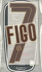 FIGO INTER NOME+NUMERO TRASFERTA UFFICIALE 2008-2009 OFFICIAL Stilscreen - Foto 1 di 1