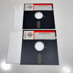 ALEPH 2 Impress 1988 IBM PC disquette vintage logiciel rétro programme informatique - Photo 1/8