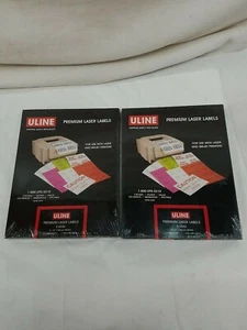 ULINE S-5046 premium laser CD labels 2 1/2” Circle White-LOT OF 2 BOXES-1200 CT - Picture 1 of 2