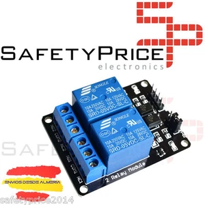 MODULO RELE 5V 10A DE 2 CANALES PARA ARDUINO ARM PIC AVR DSP RELAY RASPBERRY PI - Imagen 1 de 2