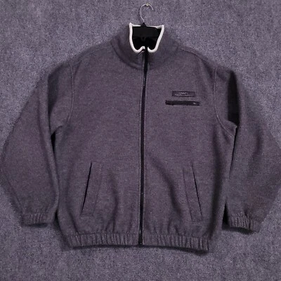 Vintage Chaps Ralph Lauren Jacket Mens Large Gray Fleece Full Zip Made In Canada - Image 1 of 4