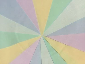 BEAUTIFUL HANDMADE FABRIC BUNTING.PASTELS OR FLORALS.WEDDINGS PARTIES.FETES - Picture 1 of 5