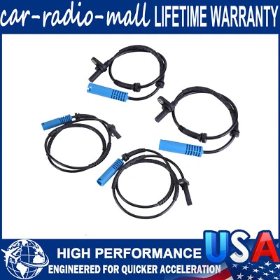 NUEVO PARA E90 E91 325XI 328XI 335I XDRIVE JUEGO DE 4 SENSORES DE VELOCIDAD DE RUEDA ABS Foto 1 de 4