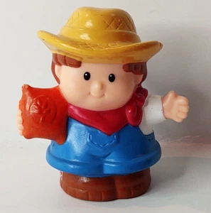 Little People Farmer in Coveralls with Straw Hat 2001 Fisher Price Toys - Picture 1 of 10
