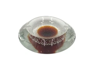 Galliano Ferro Murano Italian Art Glass Ash Tray Tinker Dish Controlled Bubble - Picture 1 of 10