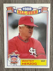 1989 Topps Glossy All-Star #12 Whitey Herzog - St. Louis Cardinals - Picture 1 of 2