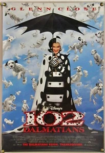 102 DALMATIONS DS ROLLED ORIGINAL ONE SHEET MOVIE POSTER GLENN CLOSE (2000) - Picture 1 of 1