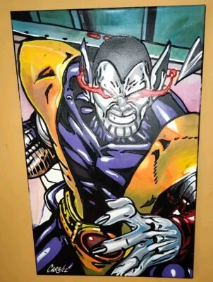   28" x 18" Pop Art Painting Chris Cargill Rare - Image 1 of 4