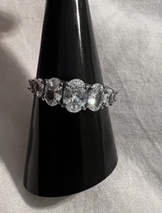 Anello originale BP RPB6472 "Destinato alla bellezza" placcatura ematite misura 9 zirconi nuovo con etichette - Foto 1 di 3